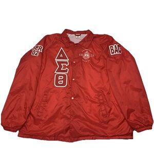 Delta Sigma Theta Sorority ΔΣΘ Windbreaker Jacket Red Lightweight Size 2XL